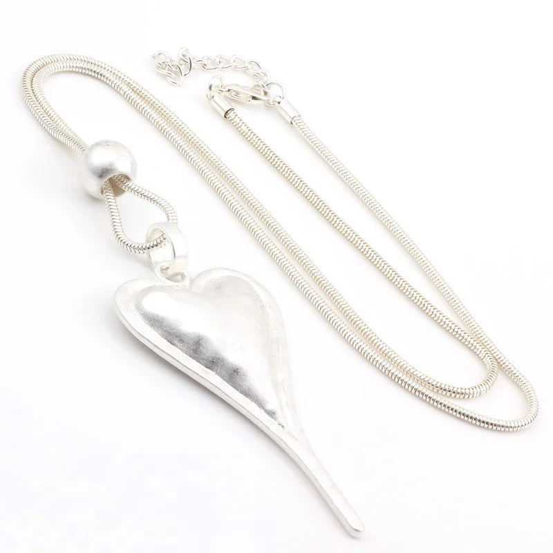 ELOYHI Boho Heart Long Sweater Chain Pendant For Women