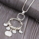 Boho Multilevel Round Pendants Sweater Snake Chain Top Plated Necklace&Pendants