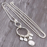 Boho Multilevel Round Pendants Sweater Snake Chain Top Plated Necklace&Pendants