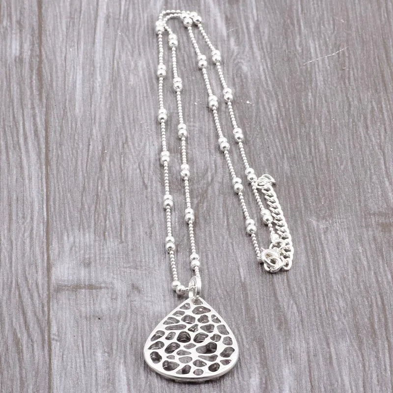 Vintage Water Drop Boho Long Sweater Chain Pendant Necklace