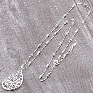 Vintage Water Drop Boho Long Sweater Chain Pendant Necklace