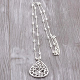 Vintage Water Drop Boho Long Sweater Chain Pendant Necklace