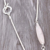 Heart Chain Tassel Natural Stone Sweater Snake Chain Plated Necklace