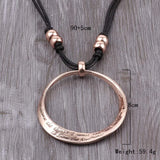 ELOYHI Round Scripture Engraving Pendant Long Chain Necklace