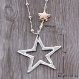 ELOYHI Women Necklace Big Pentagram Statement Necklaces Pendants Vintage Jewelry