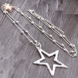 ELOYHI Women Necklace Big Pentagram Statement Necklaces Pendants Vintage Jewelry