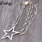 ELOYHI Women Necklace Big Pentagram Statement Necklaces Pendants Vintage Jewelry