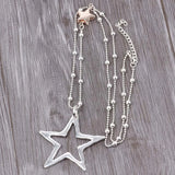 ELOYHI Women Necklace Big Pentagram Statement Necklaces Pendants Vintage Jewelry