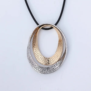 ELOYHI Women Necklace Round Double Knotted Rope Statement Necklaces