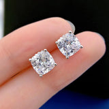 925 Silver 7MM Moissanite Diamond Stud Earrings for Women