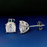 925 Silver 7MM Moissanite Diamond Stud Earrings for Women