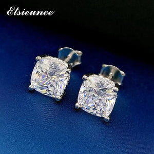 925 Silver 7MM Moissanite Diamond Stud Earrings for Women