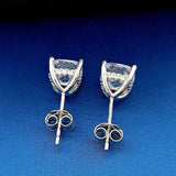 925 Silver 7MM Moissanite Diamond Stud Earrings for Women