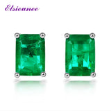 925 Silver 1CT Emerald Paraiba Tourmaline Stud Earrings