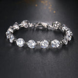 Christmas Gift Cubic Zircon Pave Chain Bracelets Women