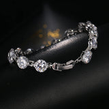 Christmas Gift Cubic Zircon Pave Chain Bracelets Women