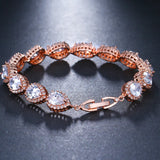 AAA+ Square Pear Cut CZ Zircon Tennis charm Bracelets & bangles