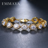 AAA+ Square Pear Cut CZ Zircon Tennis charm Bracelets & bangles