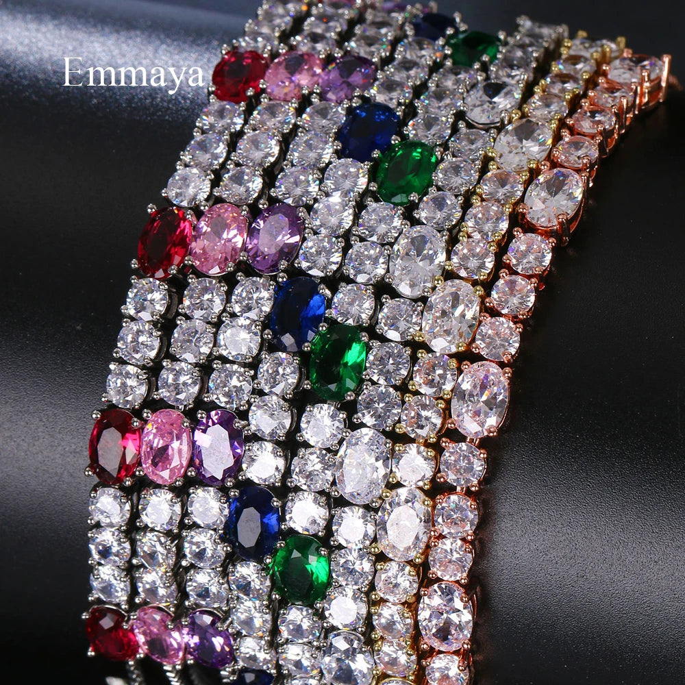 Classic Round & Oval Zirconia Bracelet Adjustable