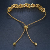 Women Rhinestone CZ Bracelet Adjustable Bangle Jewelry Gift