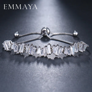 Women Rhinestone CZ Bracelet Adjustable Bangle Jewelry Gift