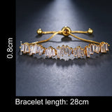 Women Rhinestone CZ Bracelet Adjustable Bangle Jewelry Gift