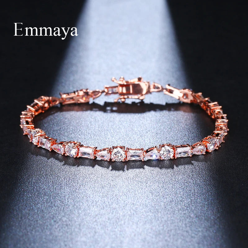 Geometric Brilliant Bracelet with Cubic Zircon - Female Banquet
