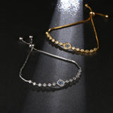 CZ Eye Charm Bracelet Slider Chain Crystal Jewelry