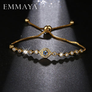 CZ Eye Charm Bracelet Slider Chain Crystal Jewelry