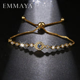 CZ Eye Charm Bracelet Slider Chain Crystal Jewelry