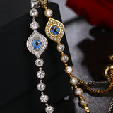 CZ Eye Charm Bracelet Slider Chain Crystal Jewelry