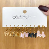 Vintage Butterfly Earrings Set Heart Shape Jewelry