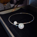 Big Pearl Choker Necklace for Women Wedding Jewelry Collar