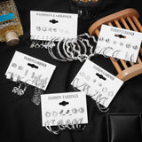 Silver Snake Drop Earrings Geometric Tassel Dangle Jewelry Set