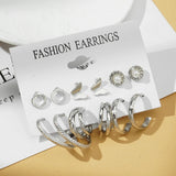 Silver Snake Drop Earrings Geometric Tassel Dangle Jewelry Set
