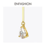 Asymmetric Water Droplets Crystal Ear Cuff Clip On Earrings