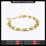 Stainless Steel Beads Bracelet Jewelry Gift for Women