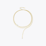 Boho Double Chain Choker Necklace Stainless Steel Holiday Necklaces
