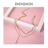 Boho Double Chain Choker Necklace Stainless Steel Holiday Necklaces