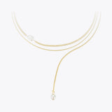Boho Double Chain Choker Necklace Stainless Steel Holiday Necklaces