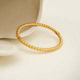 Stainless Steel Buckle Bangle with Steel Ball for Women