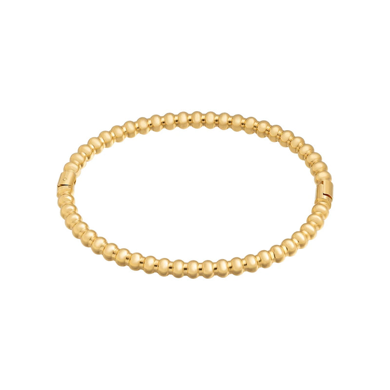 Stainless Steel Buckle Bangle with Steel Ball for Women