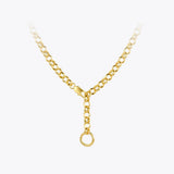 Bunch Circle Chain Choker Necklace Stainless Steel Pendant