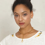 Bunch Circle Chain Choker Necklace Stainless Steel Pendant