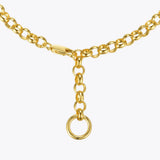 Bunch Circle Chain Choker Necklace Stainless Steel Pendant