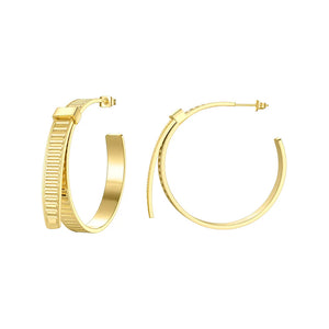 Stainless Steel Cable Tie Knot Hoop Earrings for Women