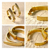 Stainless Steel Cable Tie Knot Hoop Earrings for Women