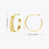 Stainless Steel Cable Tie Knot Hoop Earrings for Women