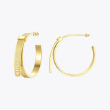 Stainless Steel Cable Tie Knot Hoop Earrings for Women