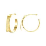 Stainless Steel Cable Tie Knot Hoop Earrings for Women